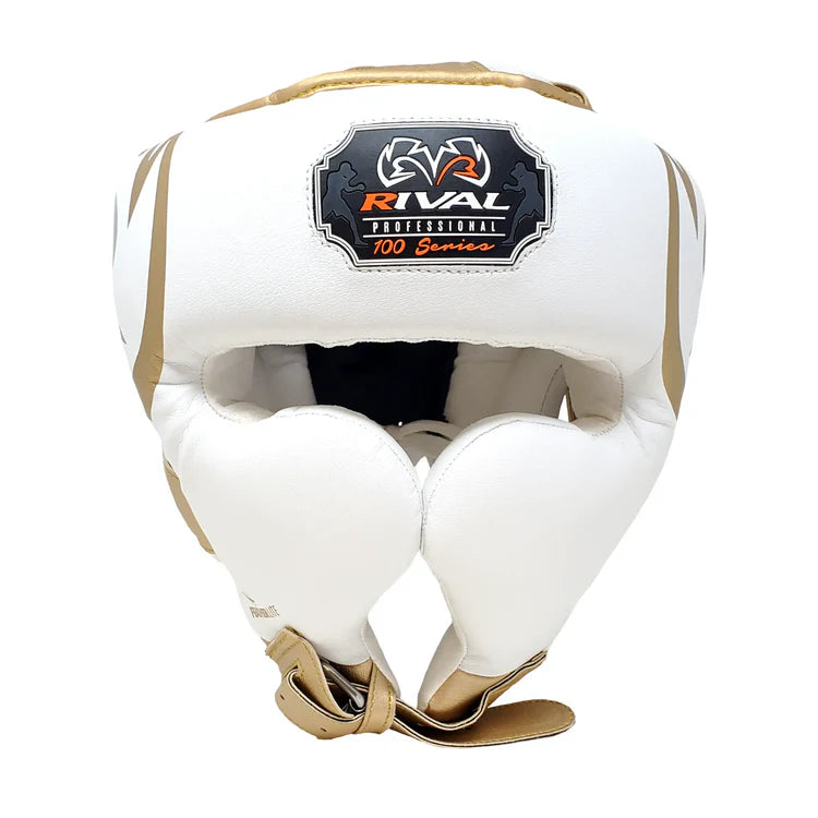 Rival RHG100 Professional Headgear - White & Gold