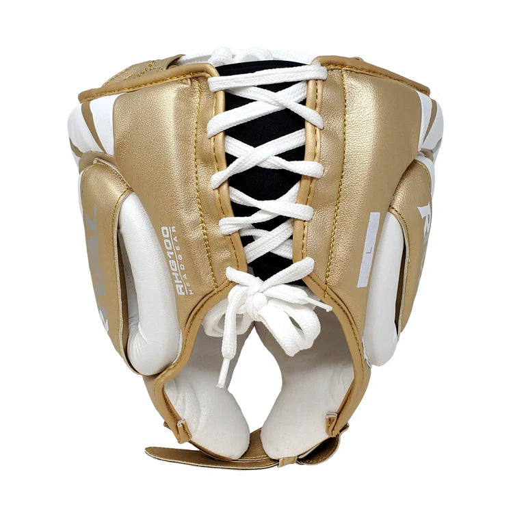 Rival RHG100 Professional Headgear - White & Gold