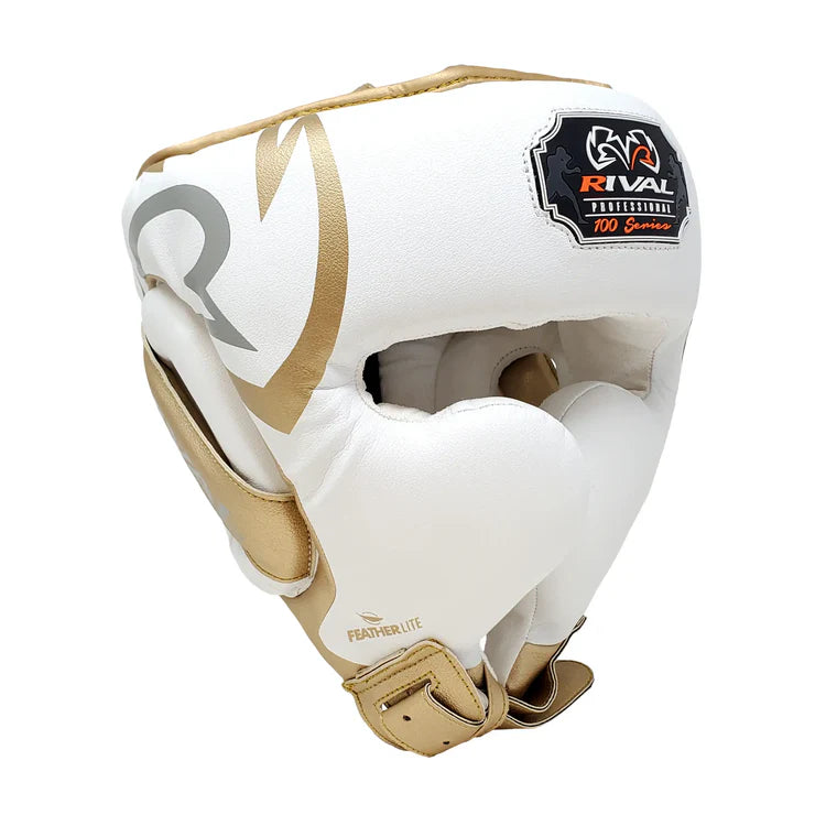Rival RHG100 Professional Headgear - White & Gold