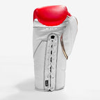 Geezers Halo Training/Sparring Boxing Gloves - Lace - Spark Red, White & Gold