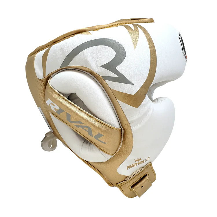 Rival RHG100 Professional Headgear - White & Gold