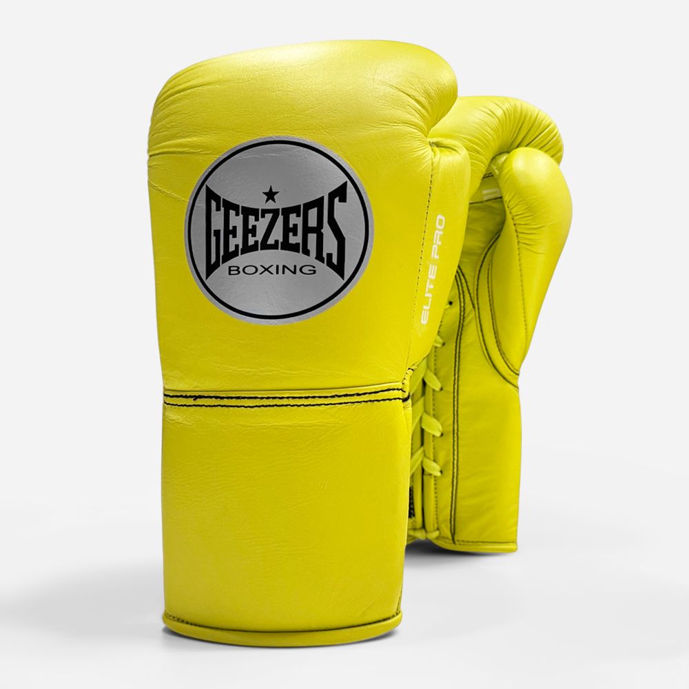 Geezers Elite Pro Training/Sparring Glove 2.0 - Lace - Pop yellow