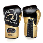 Rival RS100 Professional Sparring Gloves - Black & Gold