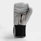 Geezers Halo Training/Sparring Boxing Gloves - Velcro Light Grey & Gold
