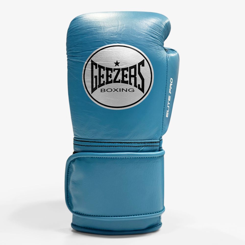 Geezers Elite Pro Training/Sparring Gloves 2.0 Velcro - Aqua