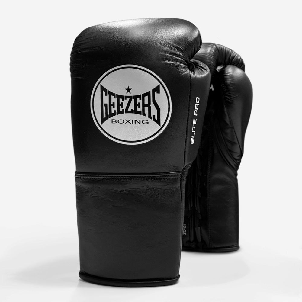 Geezers Elite Pro Training/Sparring Gloves 2.0 - Velcro - Black