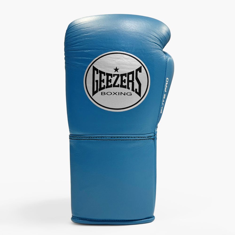 Geezers Elite Pro Training/Sparring Gloves 2.0 Lace - Aqua